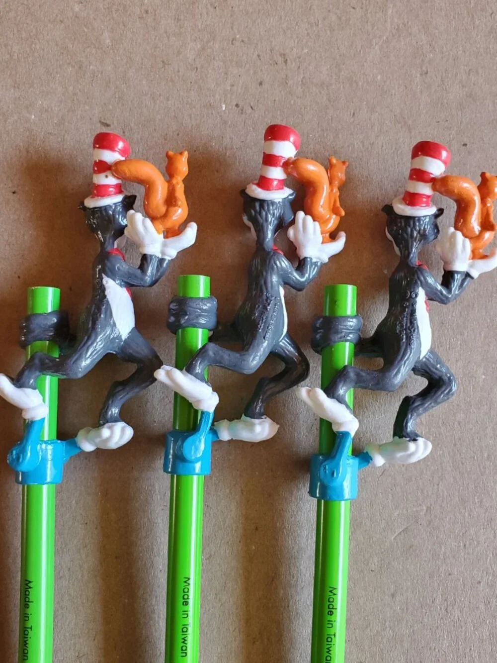 Cat In The Hat Wubbulous World of Dr. Seuss Pencil Topper PVC figure Lot of 7